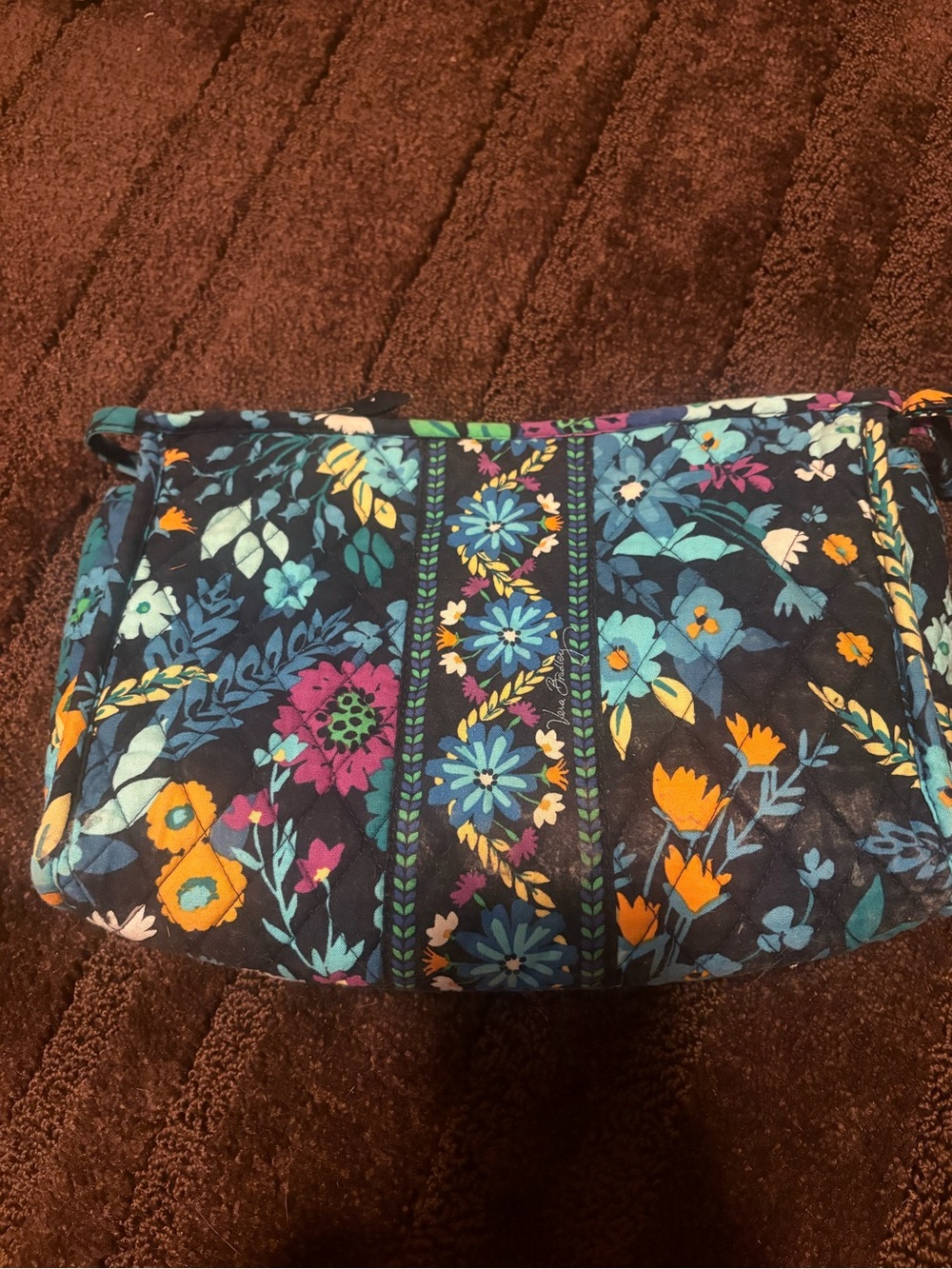Vera Bradley Midnight Blues Quilted Cosmetic Bag - Picture 4 of 8